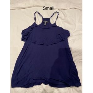 🌷 FREE SZ SMALL Navy Blue Layered Summer Top SUNNY